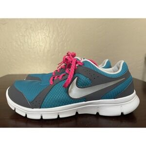 Girl's Nike Flex Experience RN2 Shoes  Size 7Y Teal Hot Pink 599344-300
